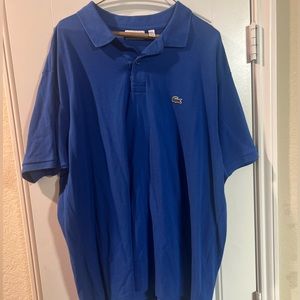 Blue Lacoste classic fit polo